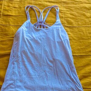 Lululemon Athletic Halter Top Yoga Shirt with Bra, Lavender, Womens Size 6